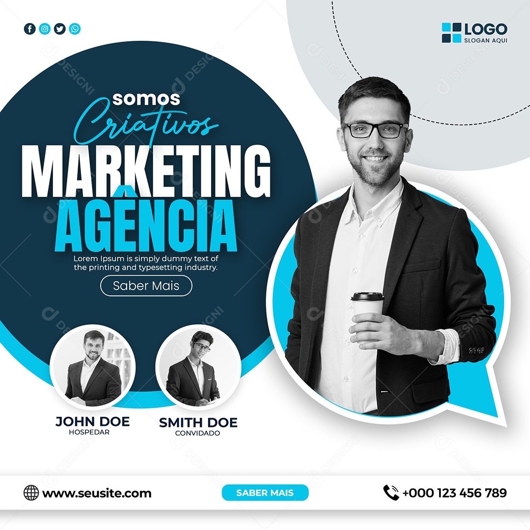 Agencia de Marketing Digital Social Media PSD Editável