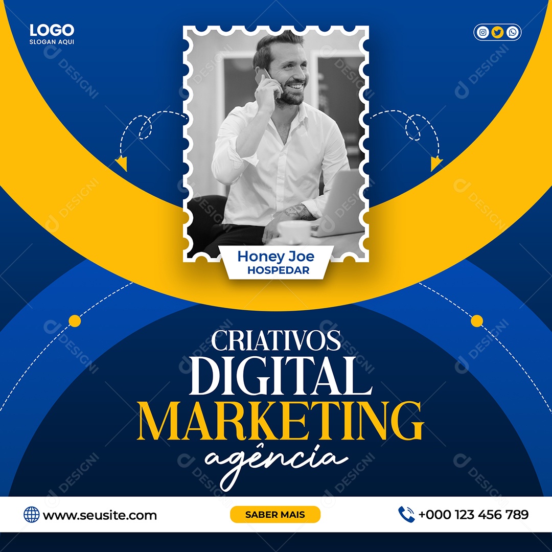 Agencia de Marketing Digital Social Media PSD Editável