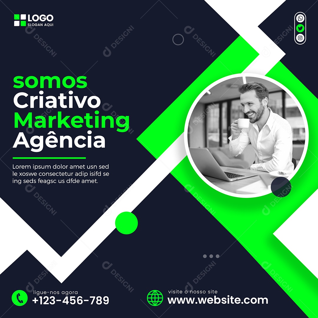 Agencia de Marketing Digital Social Media PSD Editável