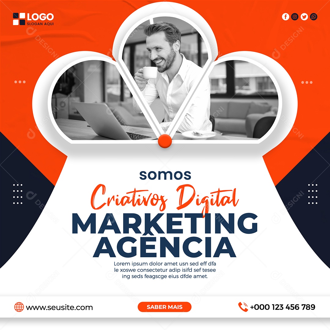 Agencia de Marketing Digital Social Media PSD Editável