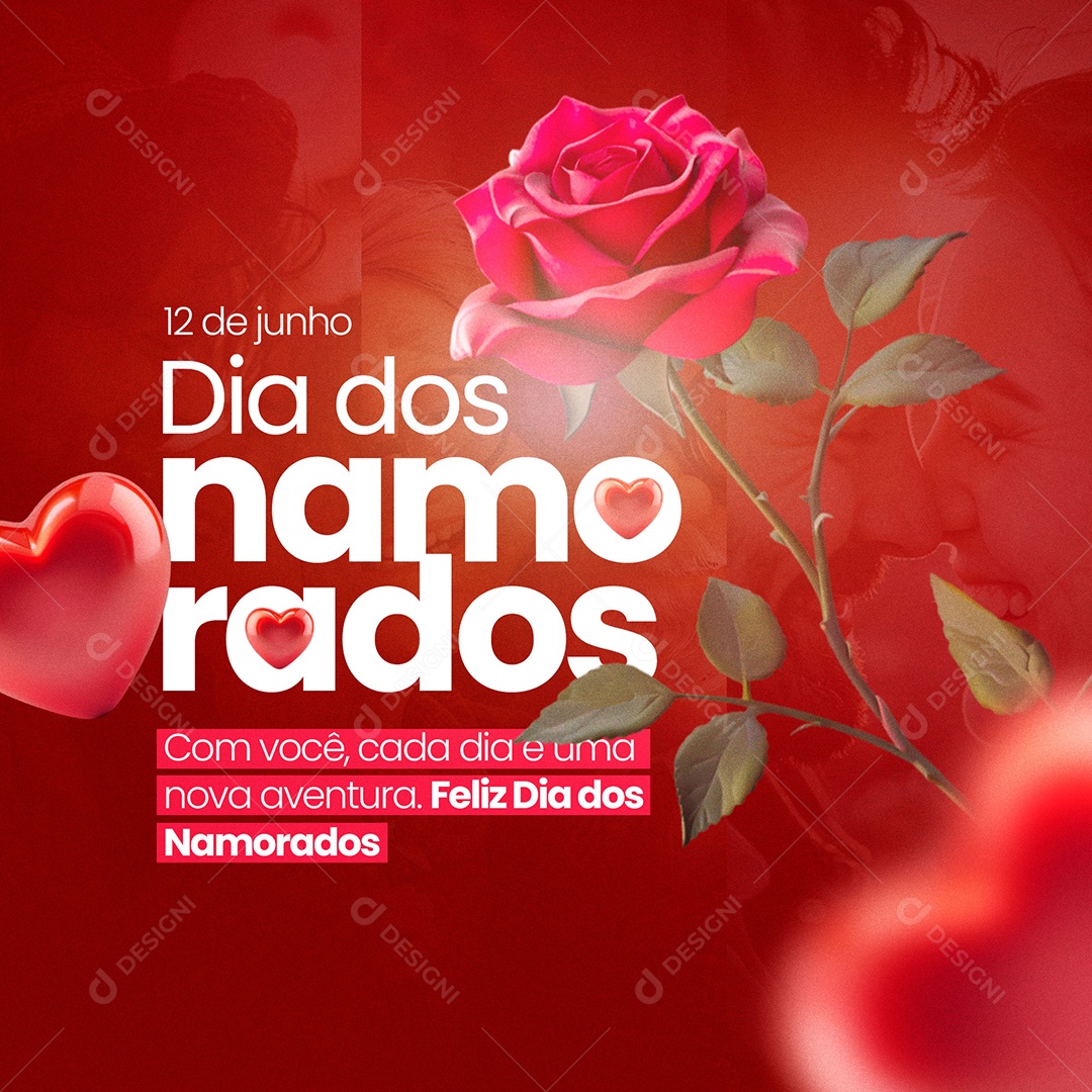 Dia dos Namorados 12 de Junho Social Media PSD Editável