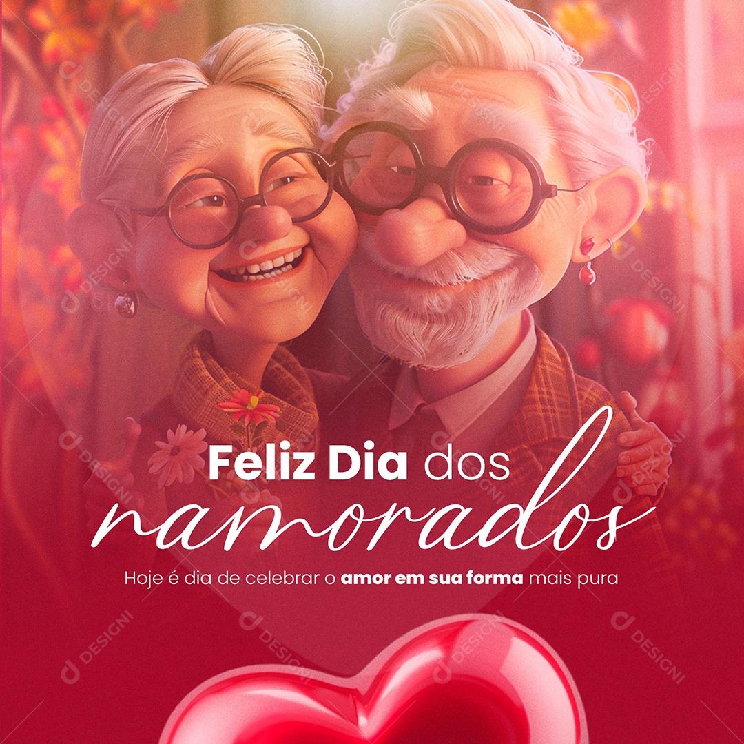 Dia dos Namorados 12 de Junho Social Media PSD Editável