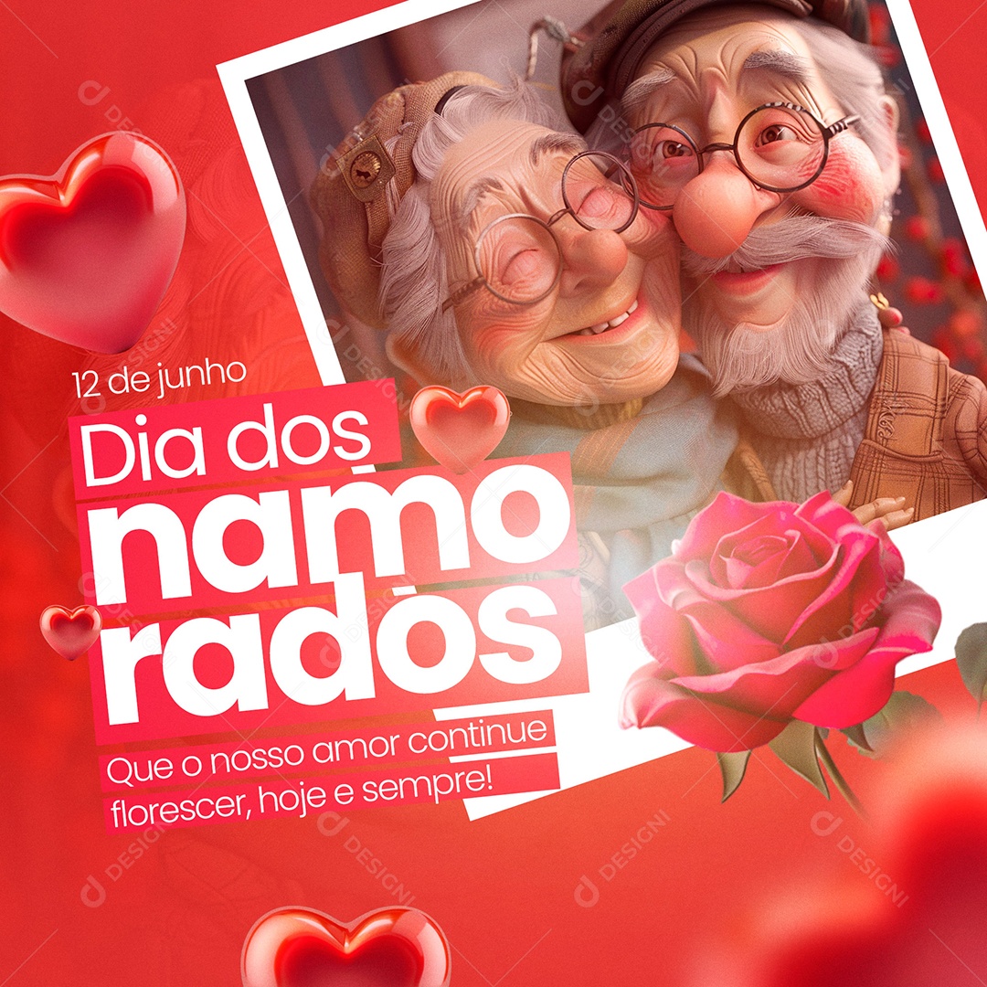 Dia dos Namorados 12 de Junho Social Media PSD Editável