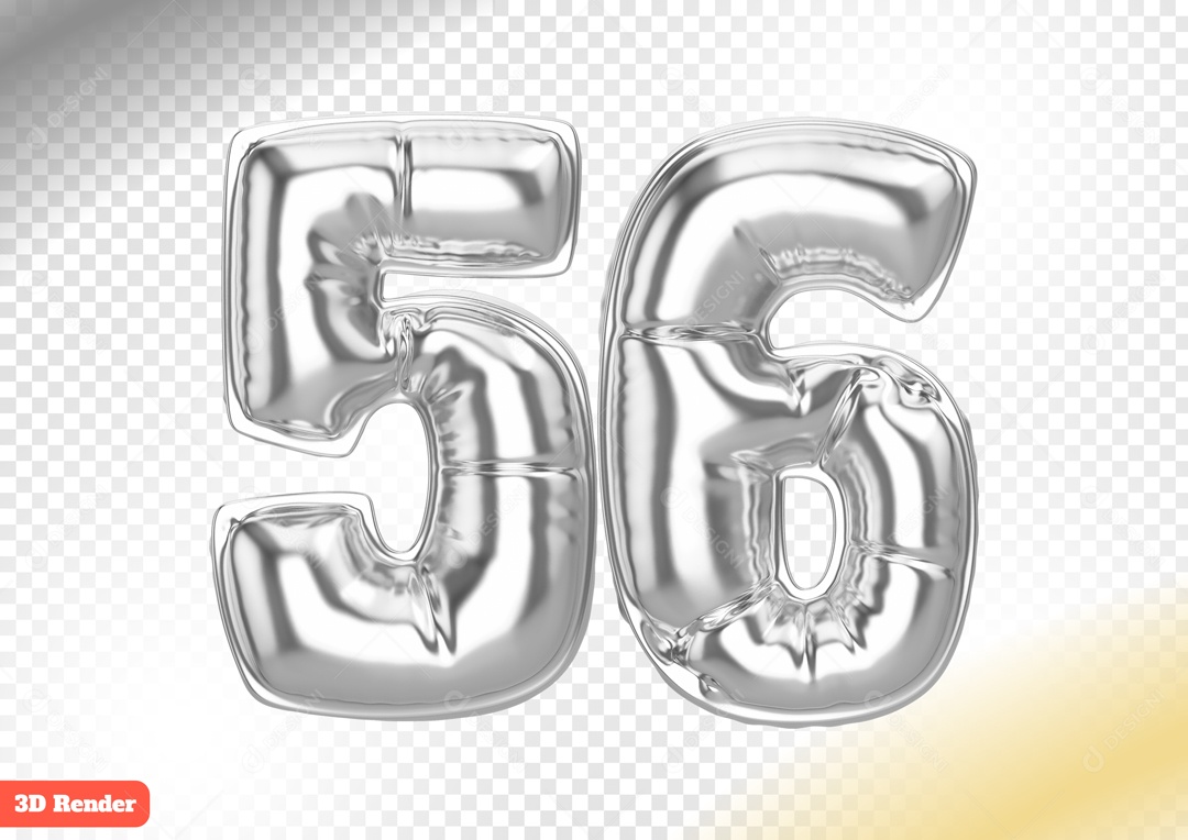 Balão 56 Elemento 3D para Composição PSD