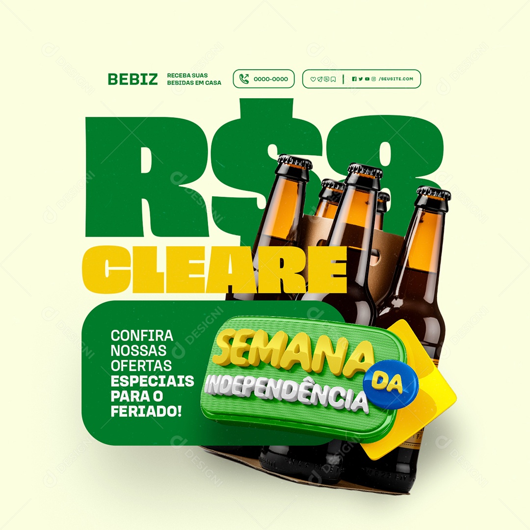 Semana da Independência Cervejaria Social Media PSD Editável