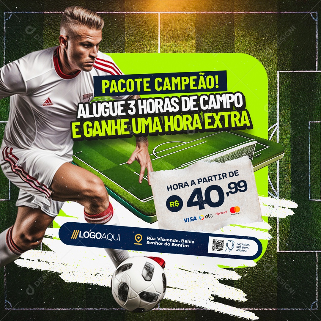 Futebol Pacote Campeão Social Media PSD Editável