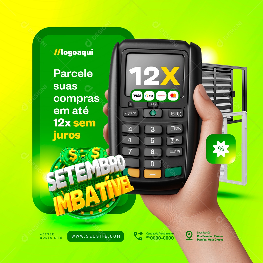 Setembro Imbativel Construção Parcele suas Compras Social Media PSD Editável