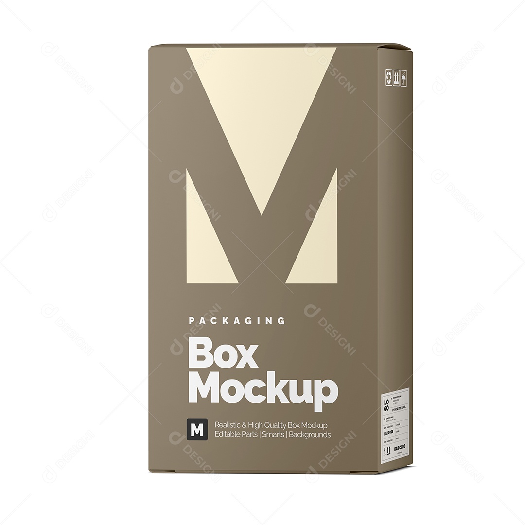 Caixa em Pé PSD Editável Mockup