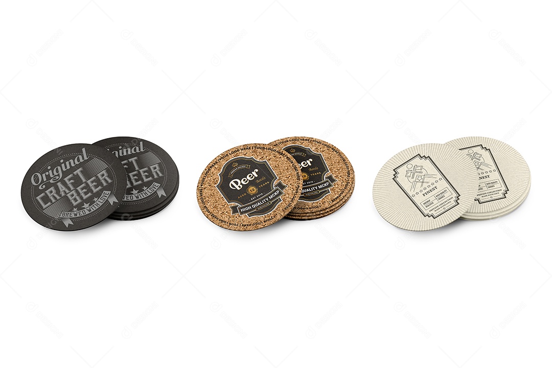 Porta Copos de Papel PSD Editável Mockup