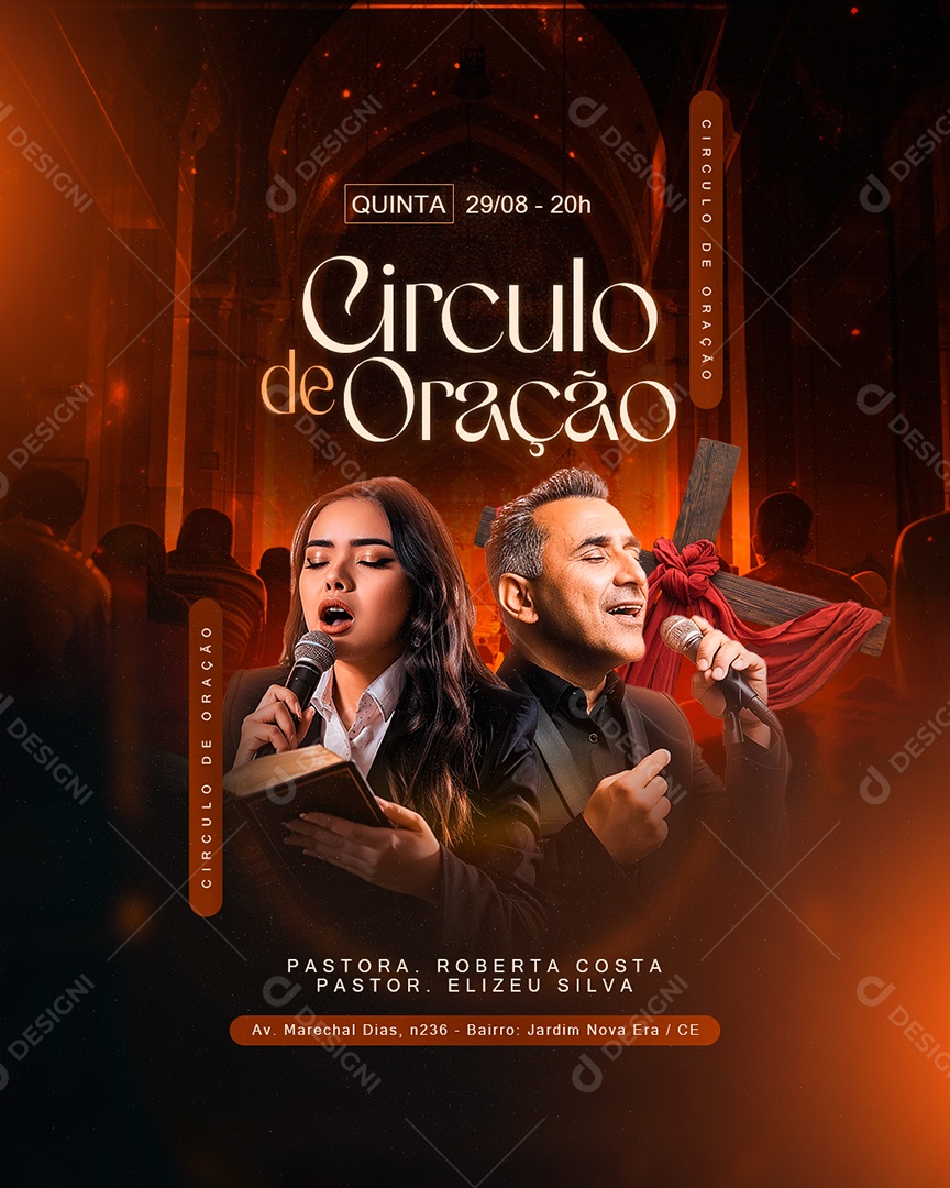 Gospel Circulo de Oração Social Media PSD Editável