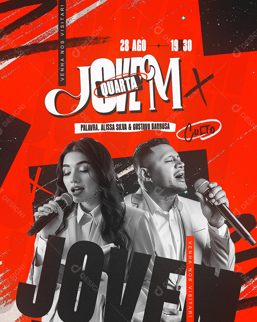 Gospel Quarta Jovem Social Media PSD Editável