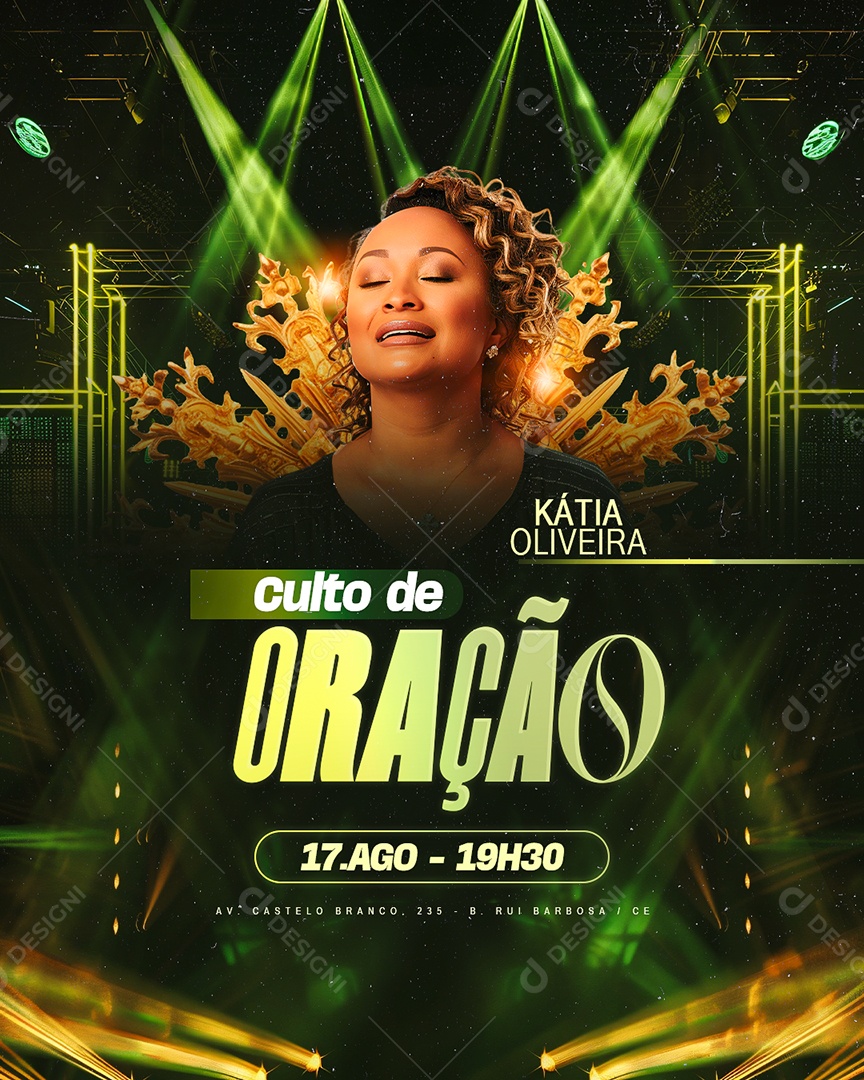 Gospel Culto de Oração Social Media PSD Editável