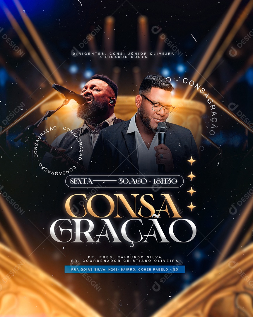 Gospel Consagração Social Media PSD Editável