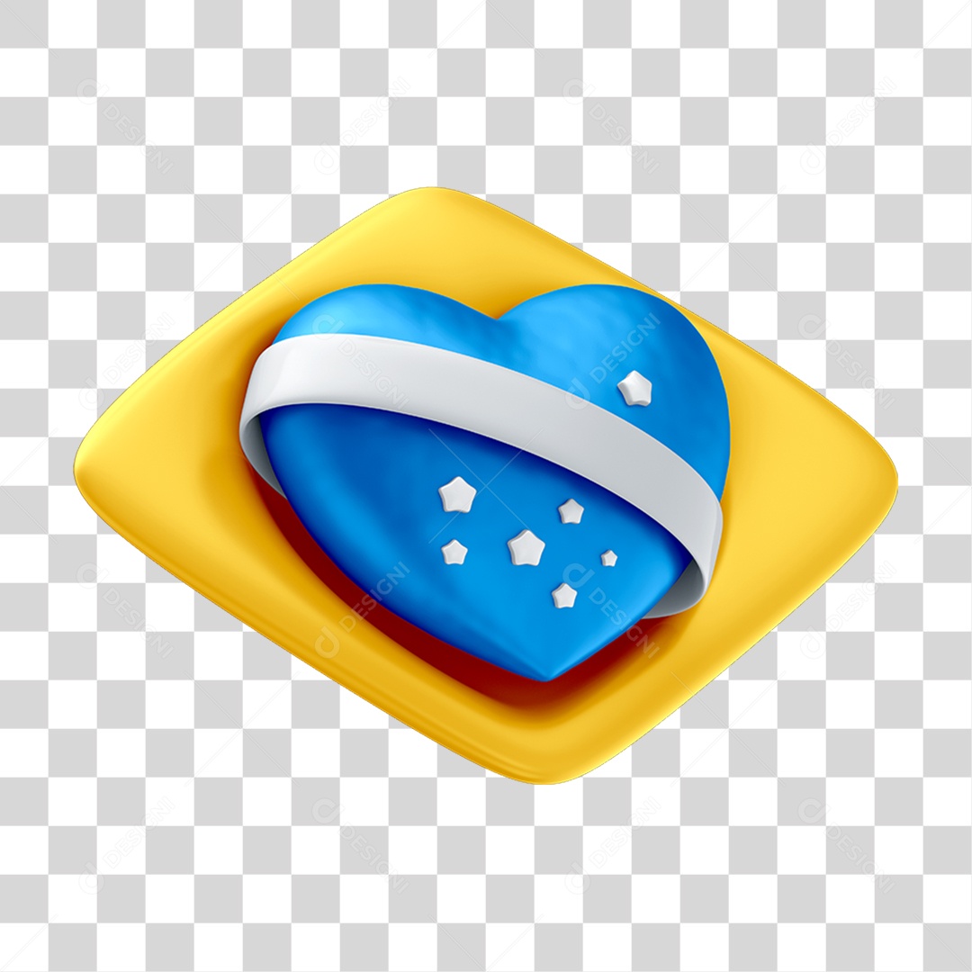 Ícone Coração Brasil PNG Transparente