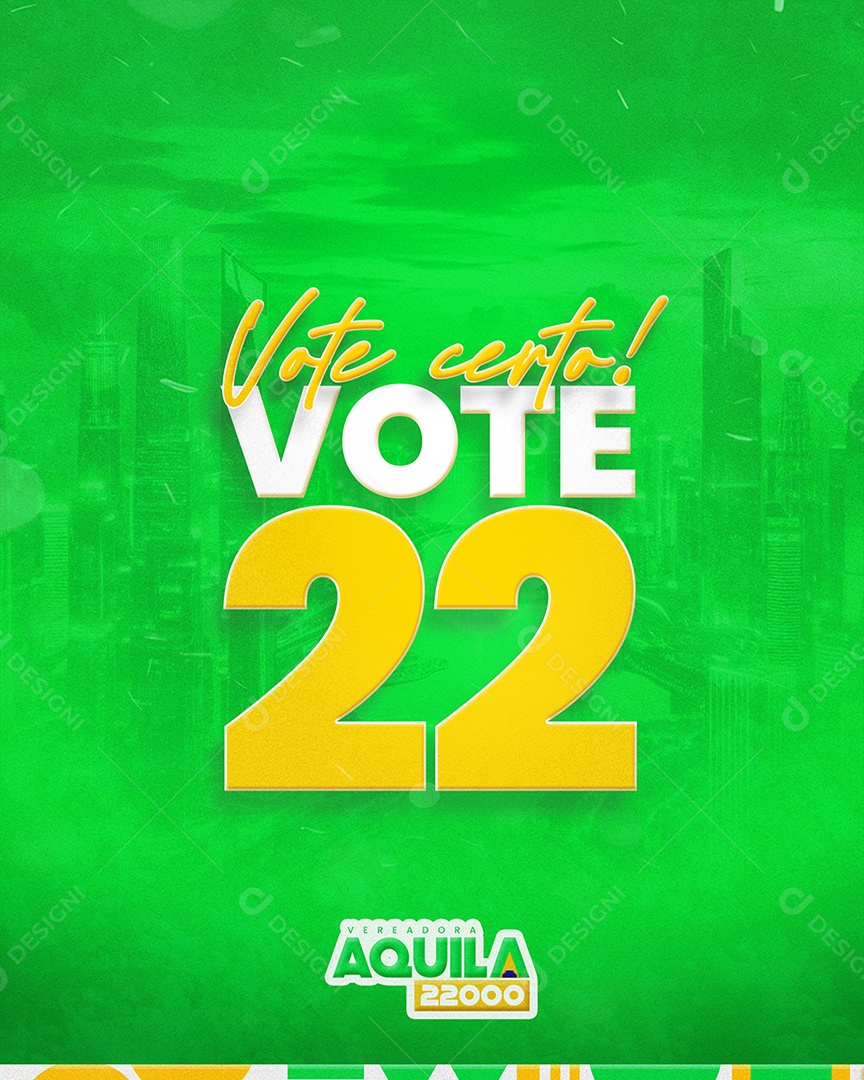 Politica Vote Certo Candidata Aquila Social Media PSD Editável