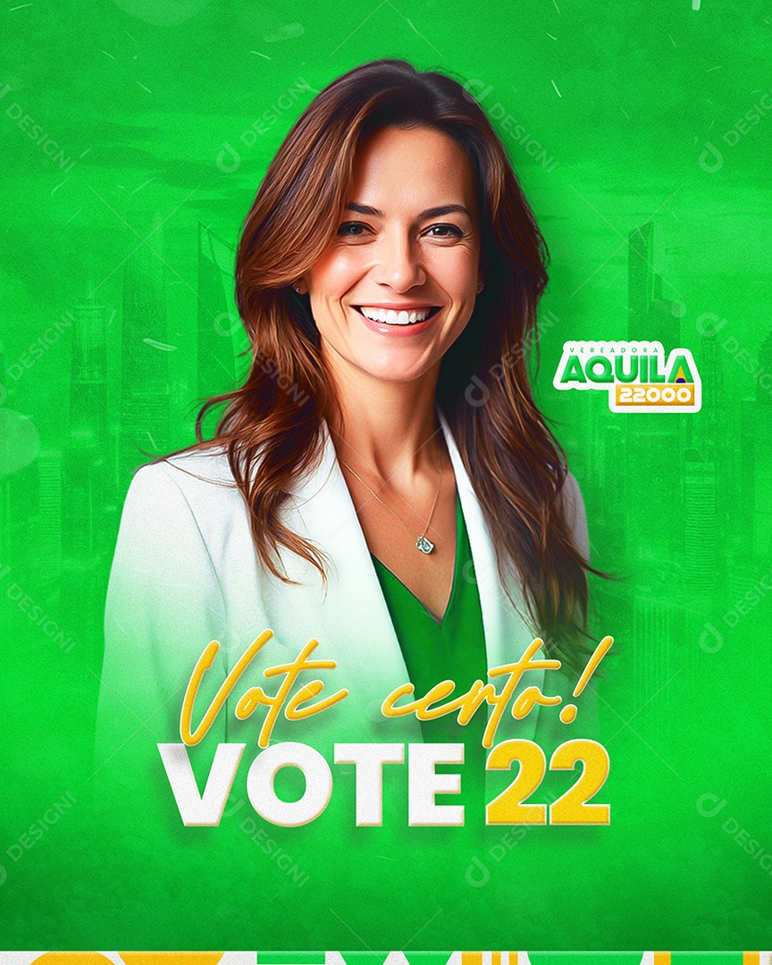 Politica Vote Certo Candidata Aquila Social Media PSD Editável