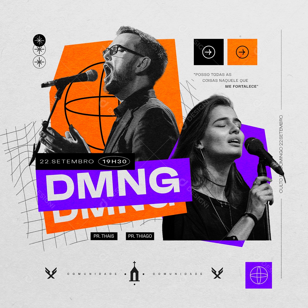 Gospel DMNG Social Media PSD Editável