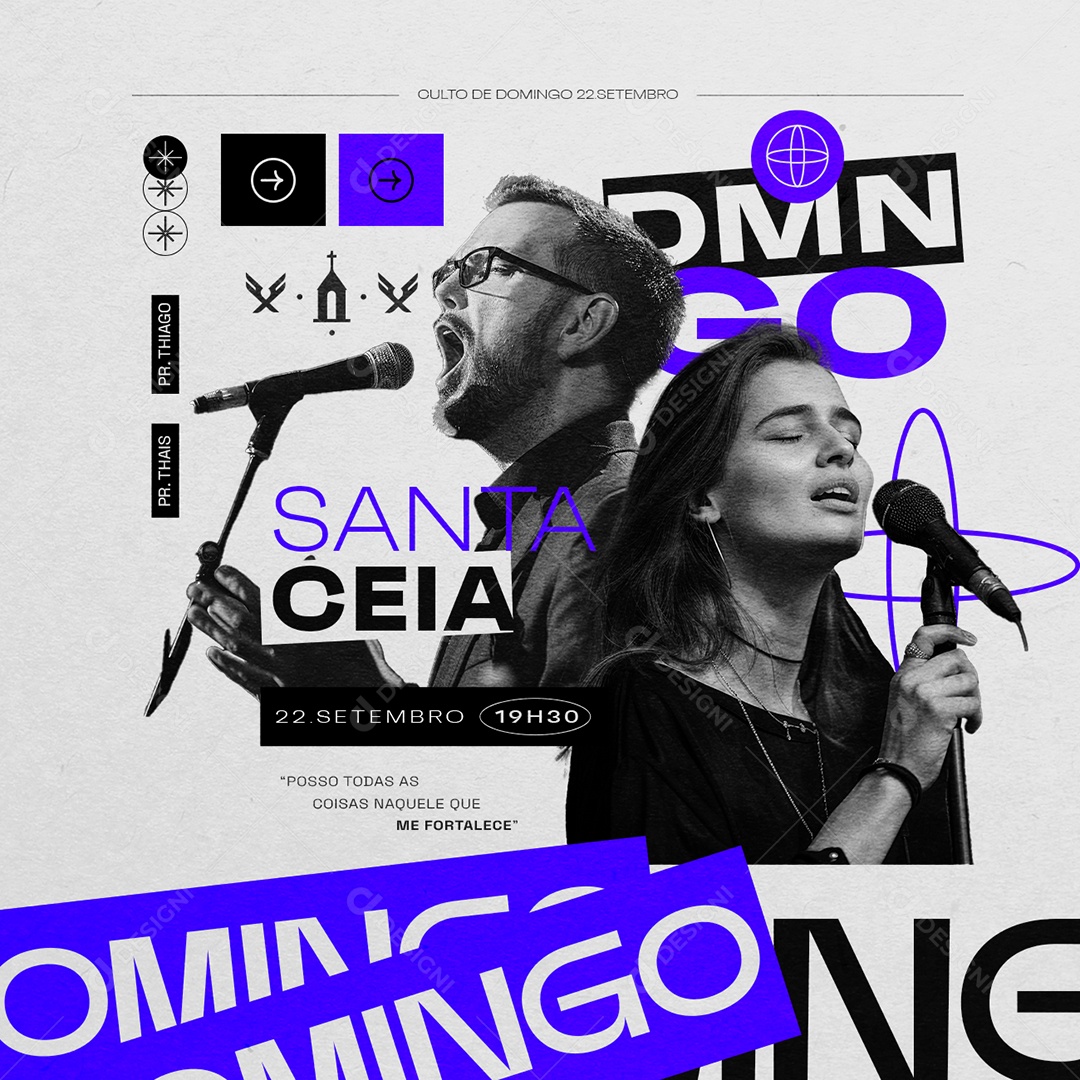 Gospel Santa Ceia Social Media PSD Editável