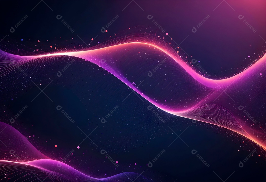 Ponto de ponto abstrato conecta-se com linha gradiente e design de linha de onda intrincado estético, rede social de internacionalização ou conceito de tecnologia de conexão de big data de negócios