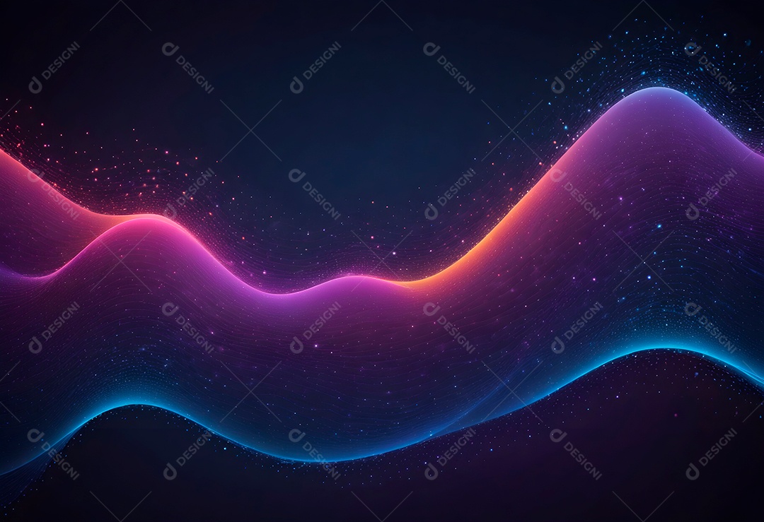 Ponto de ponto abstrato conecta-se com linha gradiente e design de linha de onda intrincado estético, rede social de internacionalização ou conceito de tecnologia de conexão de big data de negócios