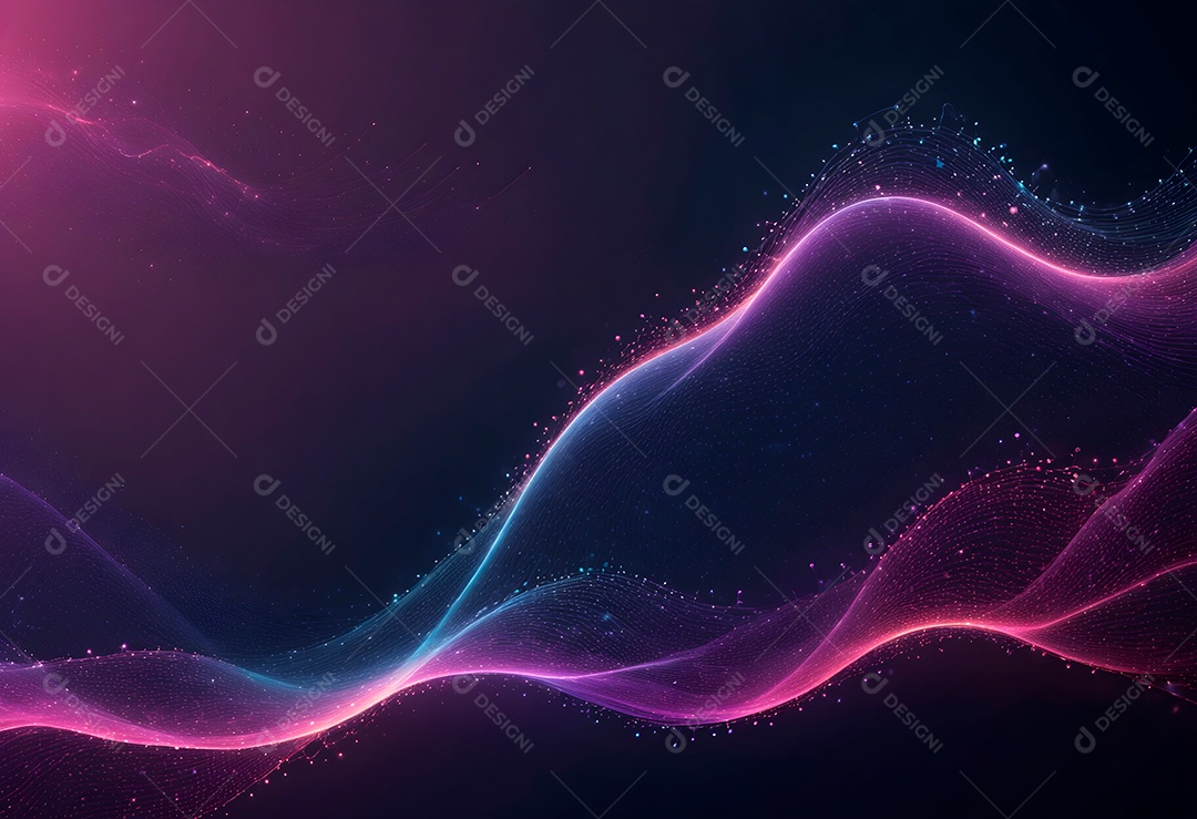 Ponto de ponto abstrato conecta-se com linha gradiente e design de linha de onda intrincado estético, rede social de internacionalização ou conceito de tecnologia de conexão de big data de negócios