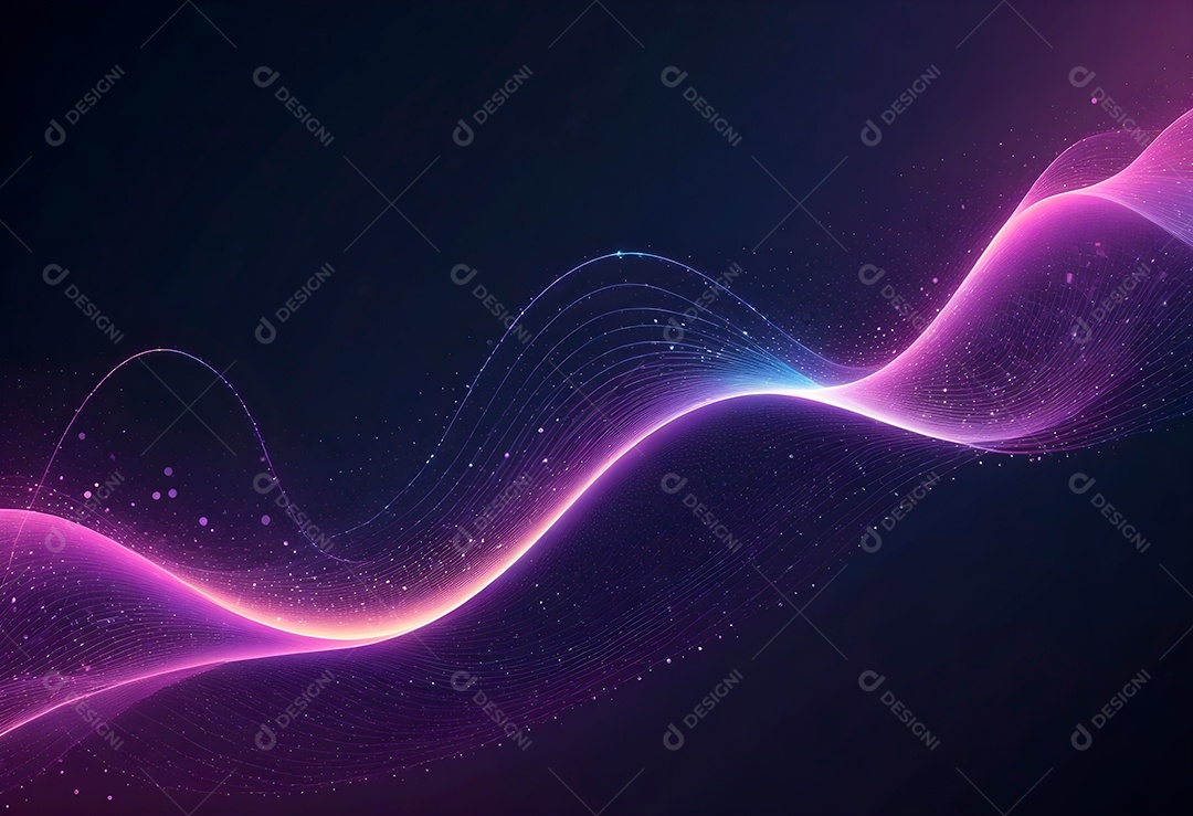 Ponto de ponto abstrato conecta-se com linha gradiente e design de linha de onda intrincado estético, rede social de internacionalização ou conceito de tecnologia de conexão de big data de negócios