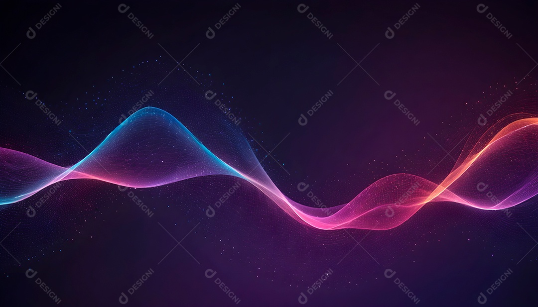 Ponto de ponto abstrato conecta-se com linha gradiente e design de linha de onda intrincado estético, rede social de internacionalização ou conceito de tecnologia de conexão de big data de negócios