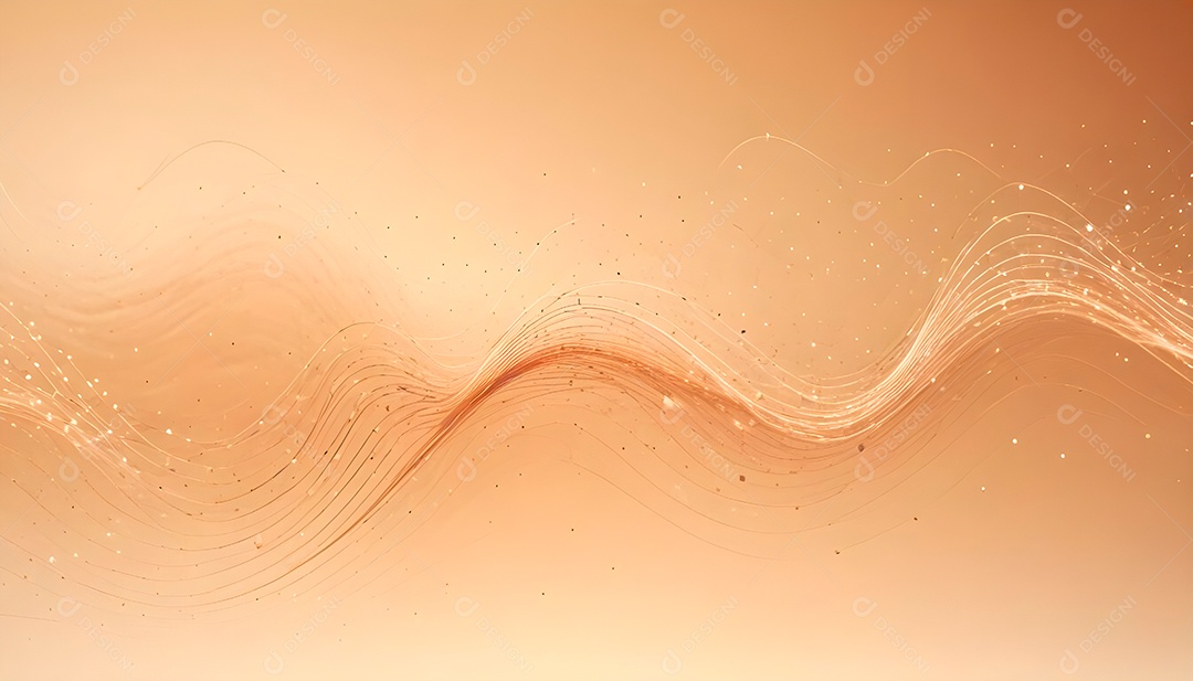 Ponto de ponto abstrato conecta-se com linha gradiente e design de linha de onda intrincado estético, rede social de internacionalização ou conceito de tecnologia de conexão de big data de negócios