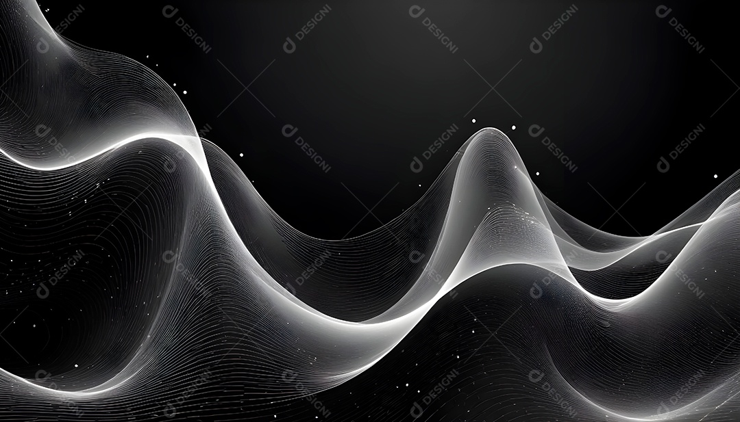 Ponto de ponto abstrato conecta-se com linha de gradiente e design de linha de onda intrincada estética rede social de internacionalização ou conceito de tecnologia de conexão de big data de negócios