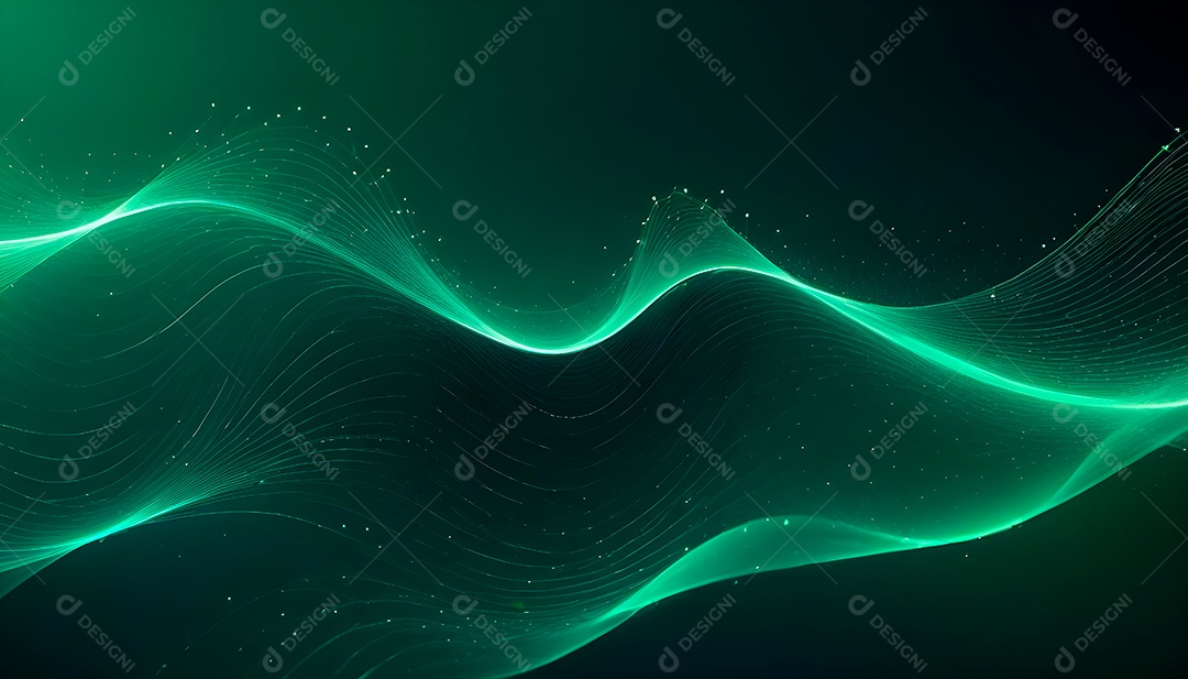 Ponto de ponto abstrato conecta-se com linha de gradiente e design de linha de onda intrincada estética rede social de internacionalização ou conceito de tecnologia de conexão de big data de negócios