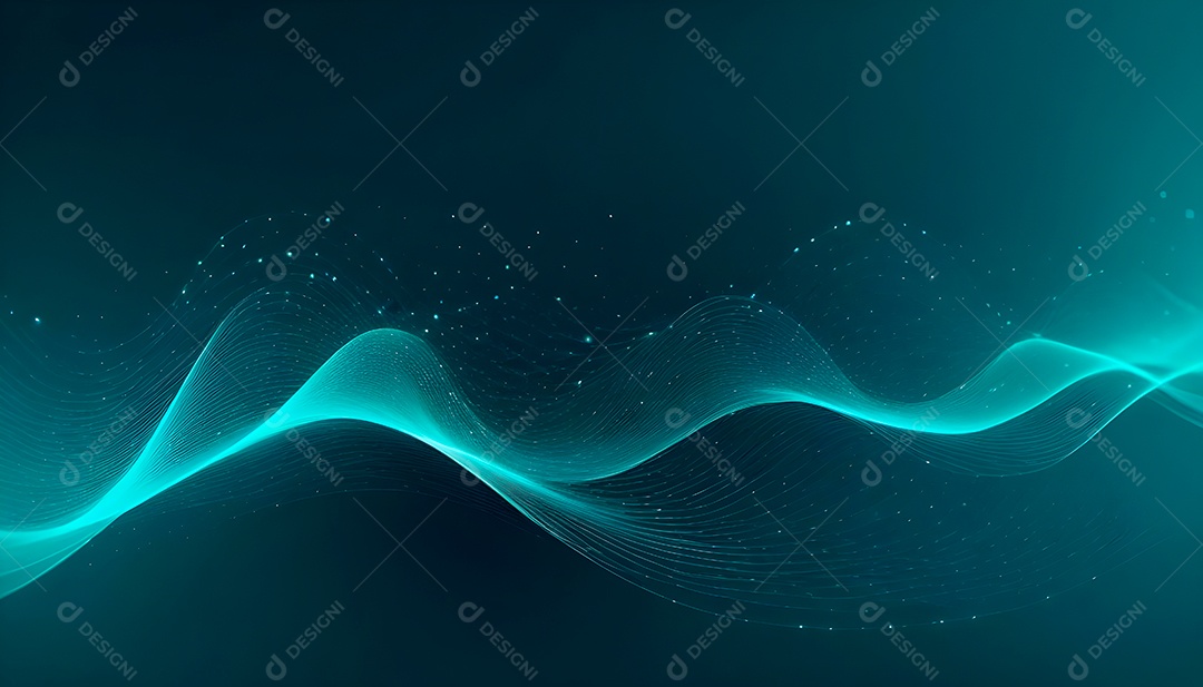 Ponto de ponto abstrato conecta-se com linha de gradiente e design de linha de onda intrincada estética rede social de internacionalização ou conceito de tecnologia de conexão de big data de negócios