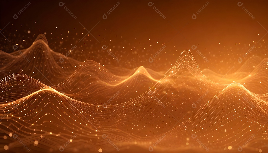 Ponto de ponto abstrato conecta-se com linha de gradiente e design de linha de onda intrincada estética rede social de internacionalização ou conceito de tecnologia de conexão de big data de negócios