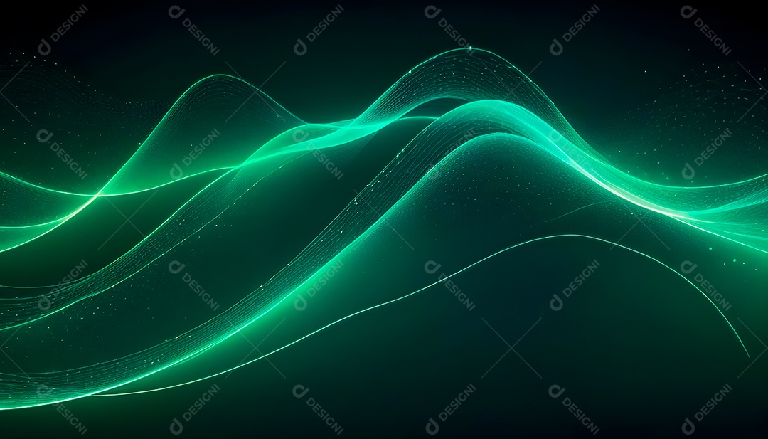 Ponto de ponto abstrato conecta-se com linha de gradiente e design de linha de onda intrincada estética rede social de internacionalização ou conceito de tecnologia de conexão de big data de negócios