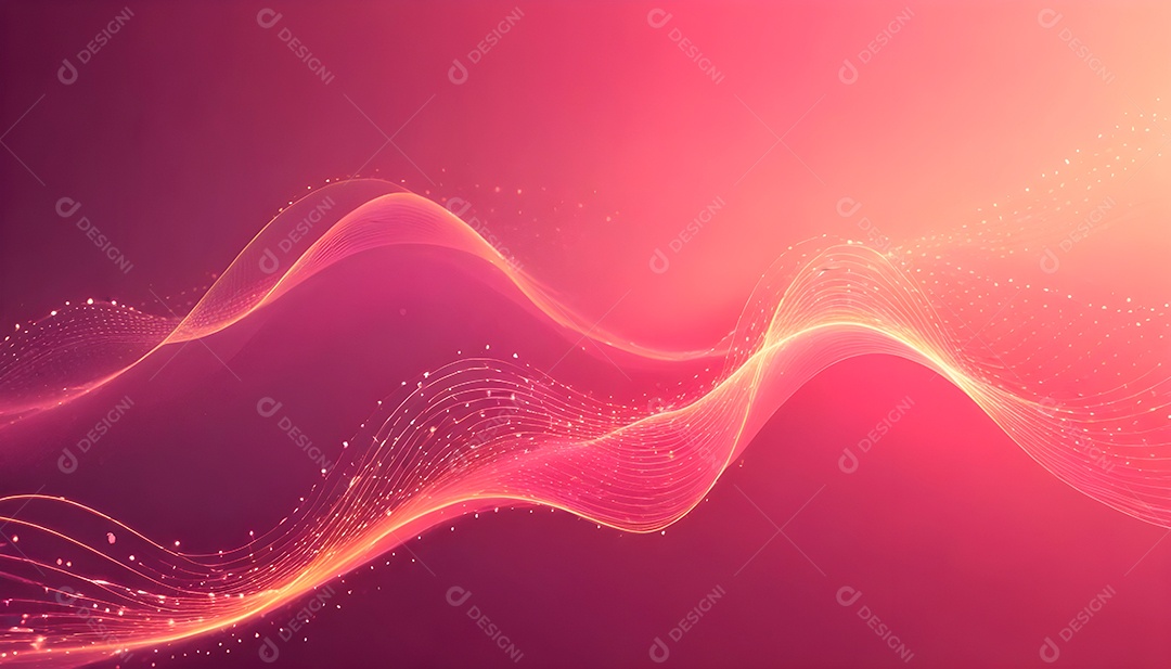 Ponto de ponto abstrato conecta-se com linha de gradiente e design de linha de onda intrincada estética rede social de internacionalização ou conceito de tecnologia de conexão de big data de negócios