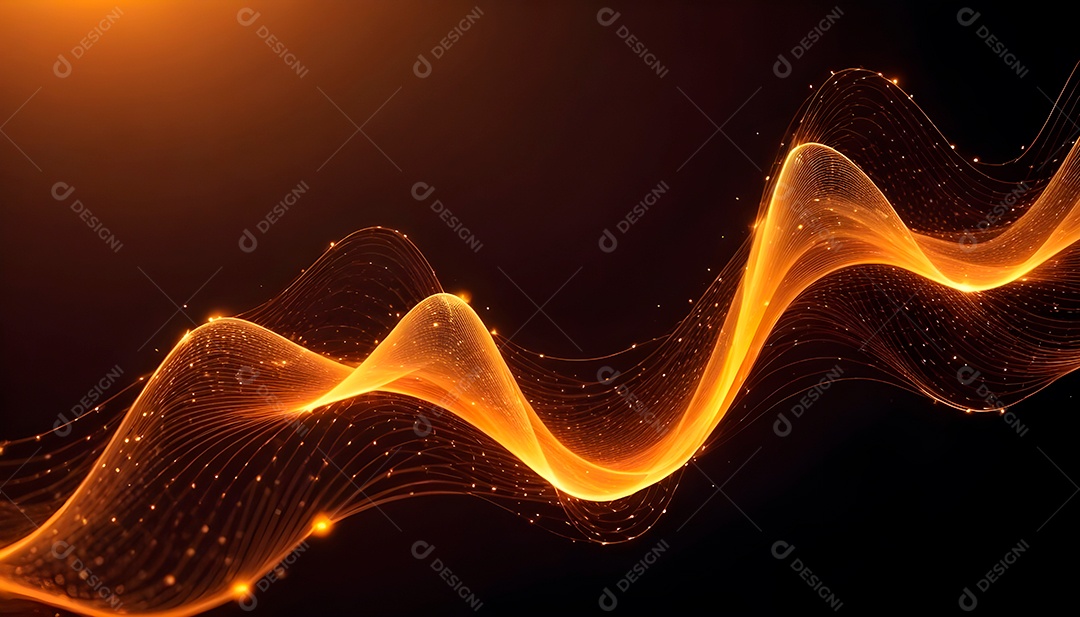 Ponto de ponto abstrato conecta-se com linha de gradiente e design de linha de onda intrincada estética rede social de internacionalização ou conceito de tecnologia de conexão de big data de negócios