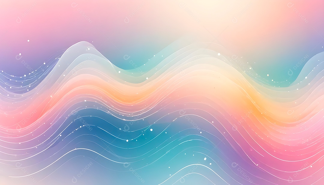 Ponto de ponto abstrato conecta-se com linha gradiente e design de linha de onda intrincado estético, rede social de internacionalização ou conceito de tecnologia de conexão de big data de negócios