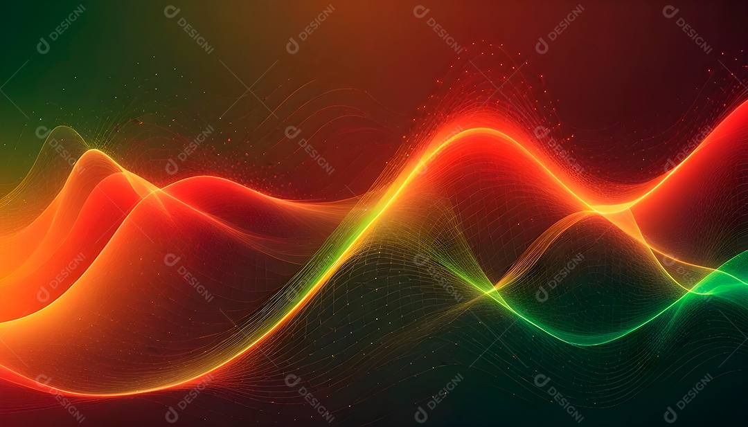 Ponto de ponto abstrato conecta-se com linha de gradiente e design de linha de onda intrincada estética rede social de internacionalização ou conceito de tecnologia de conexão de big data de negócios