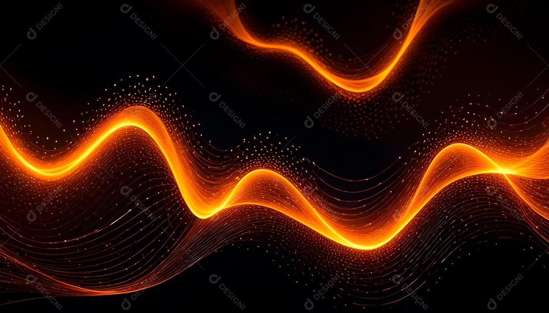 Ponto de ponto abstrato conecta-se com linha de gradiente e design de linha de onda intrincada estética rede social de internacionalização ou conceito de tecnologia de conexão de big data de negócios