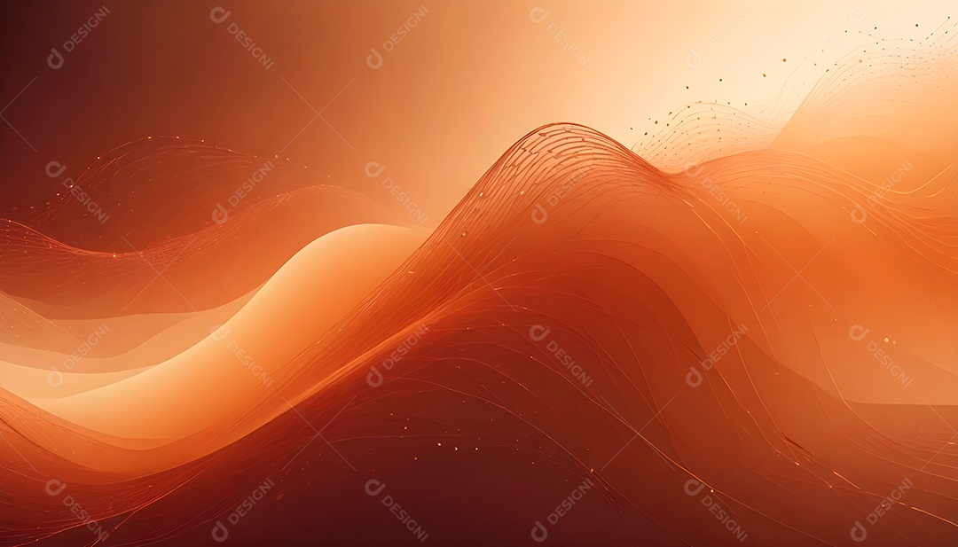 Ponto de ponto abstrato conecta-se com linha de gradiente e design de linha de onda intrincada estética rede social de internacionalização ou conceito de tecnologia de conexão de big data de negócios