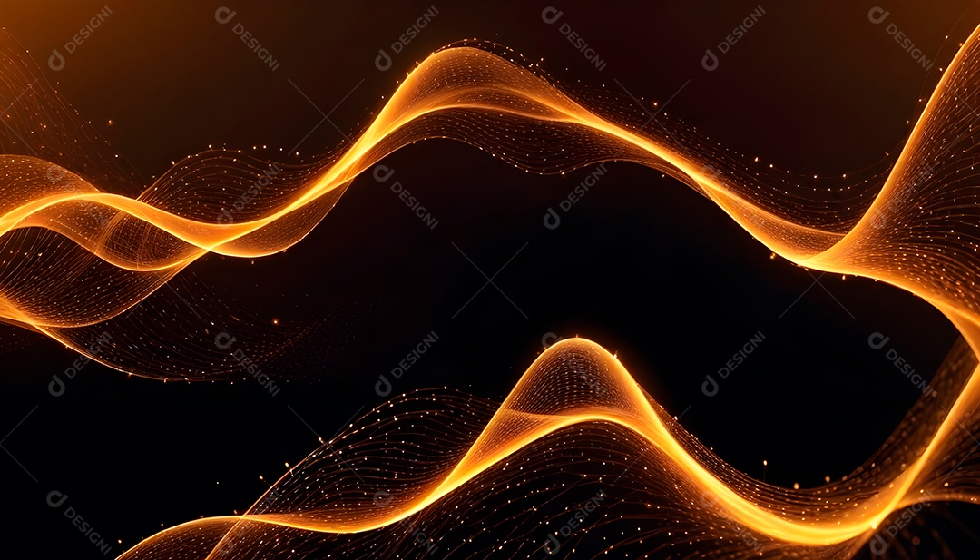 Ponto de ponto abstrato conecta-se com linha de gradiente e design de linha de onda intrincada estética rede social de internacionalização ou conceito de tecnologia de conexão de big data de negócios