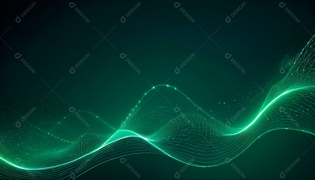 Ponto de ponto abstrato conecta-se com linha de gradiente e design de linha de onda intrincada estética rede social de internacionalização ou conceito de tecnologia de conexão de big data de negócios