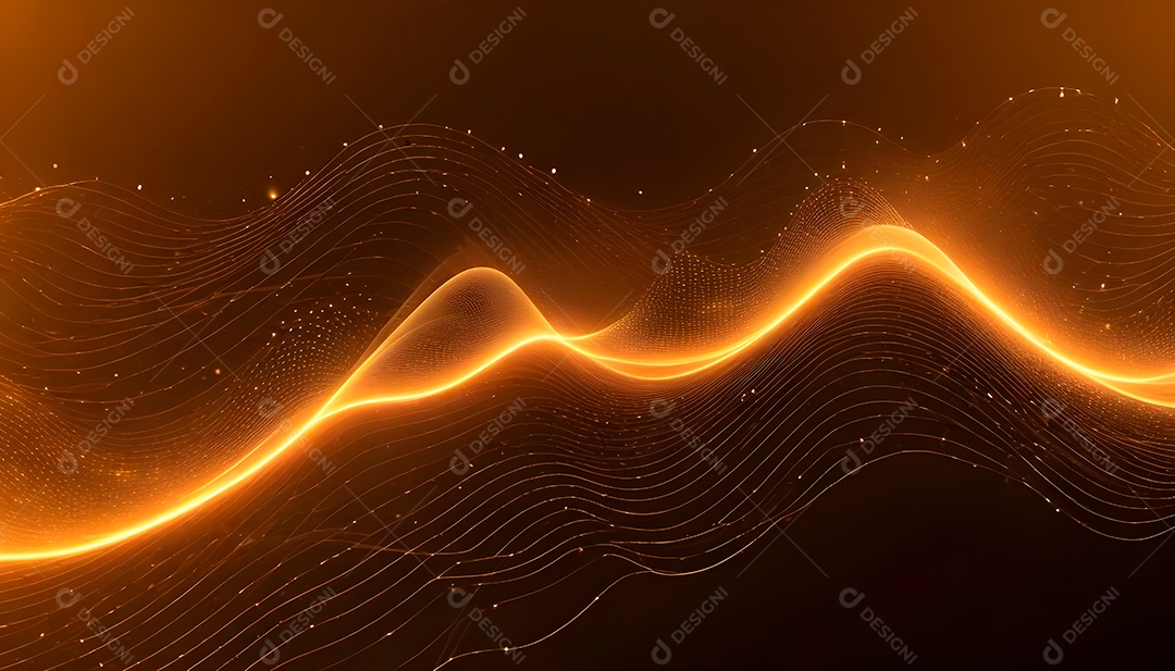 Ponto de ponto abstrato conecta-se com linha de gradiente e design de linha de onda intrincada estética rede social de internacionalização ou conceito de tecnologia de conexão de big data de negócios