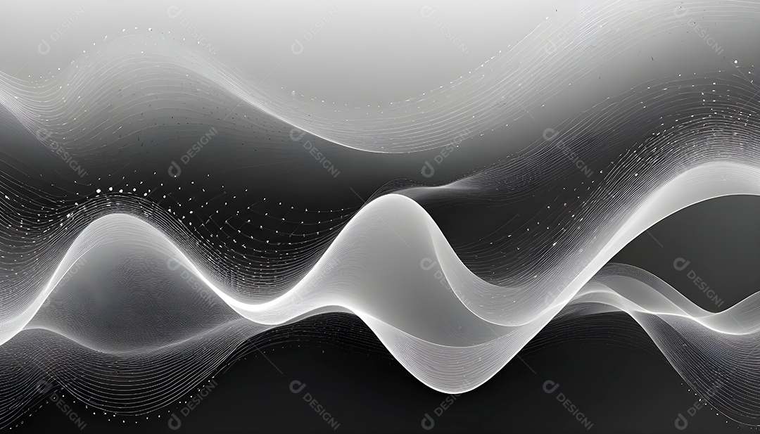 Ponto de ponto abstrato conecta-se com linha de gradiente e design de linha de onda intrincada estética rede social de internacionalização ou conceito de tecnologia de conexão de big data de negócios