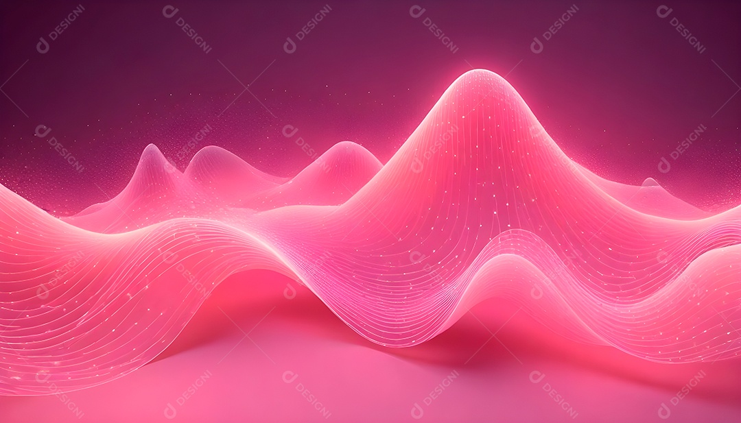 Ponto de ponto abstrato conecta-se com linha de gradiente e design de linha de onda intrincada estética rede social de internacionalização ou conceito de tecnologia de conexão de big data de negócios