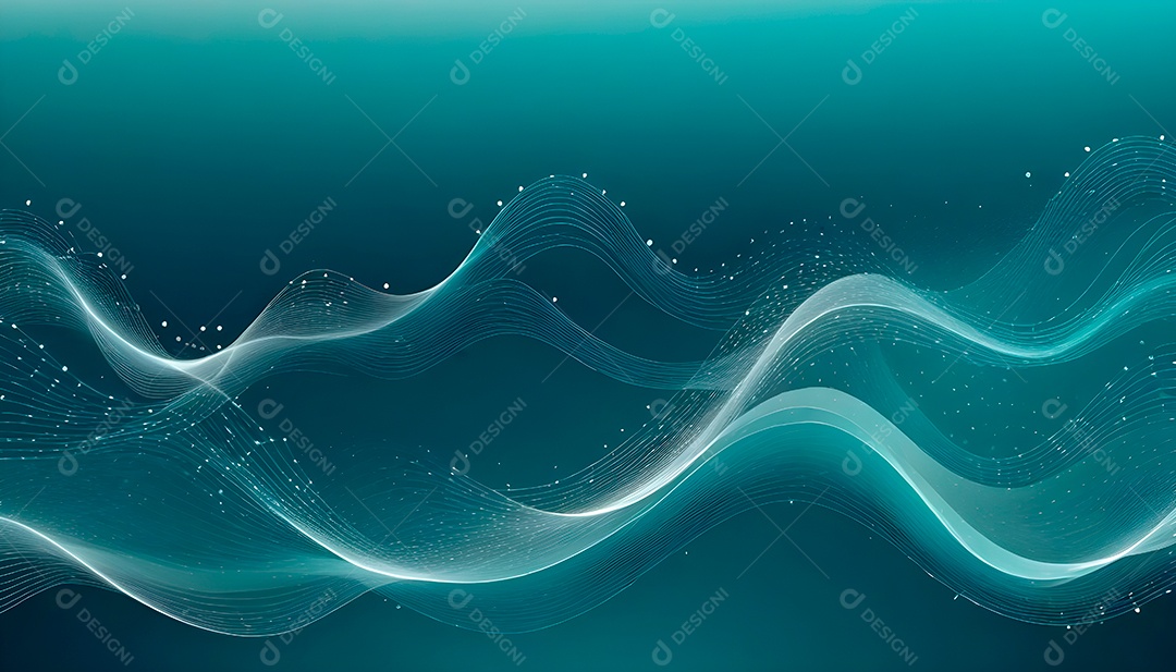 Ponto de ponto abstrato conecta-se com linha de gradiente e design de linha de onda intrincada estética rede social de internacionalização ou conceito de tecnologia de conexão de big data de negócios