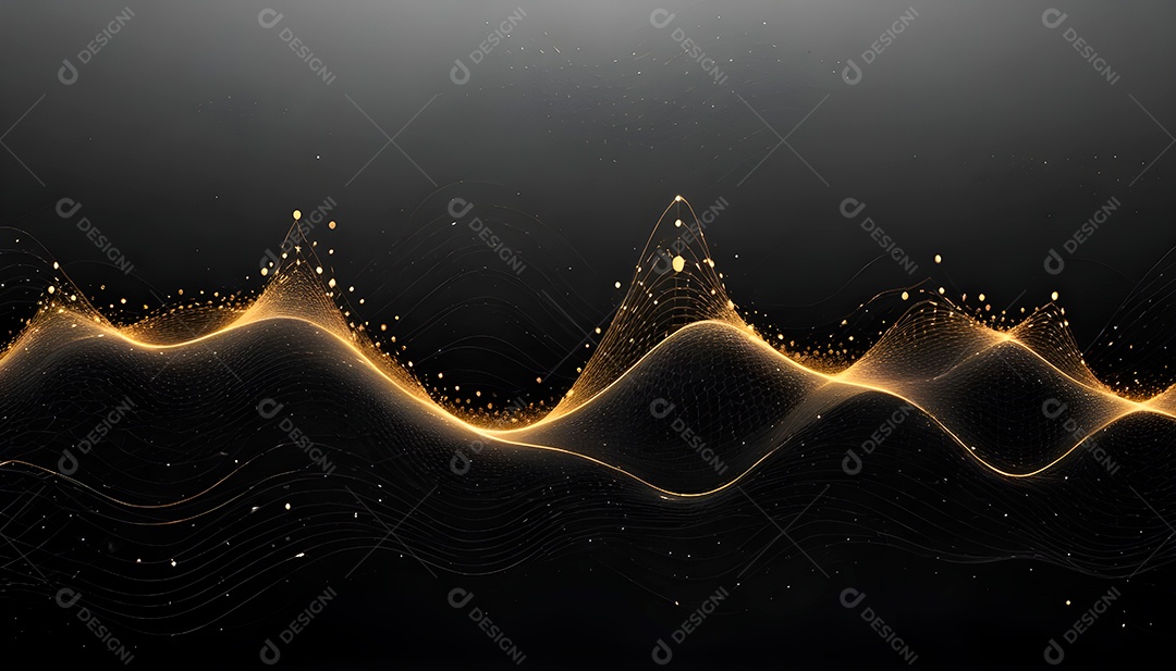 Ponto de ponto abstrato conecta-se com linha de gradiente e design de linha de onda intrincada estética rede social de internacionalização ou conceito de tecnologia de conexão de big data de negócios