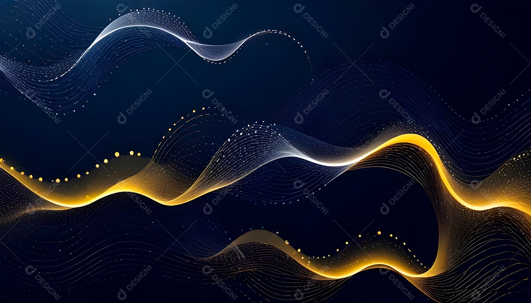 Ponto de ponto abstrato conecta-se com linha de gradiente e design de linha de onda intrincada estética rede social de internacionalização ou conceito de tecnologia de conexão de big data de negócios