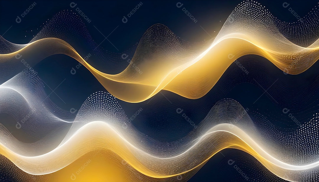 Ponto de ponto abstrato conecta-se com linha de gradiente e design de linha de onda intrincada estética rede social de internacionalização ou conceito de tecnologia de conexão de big data de negócios