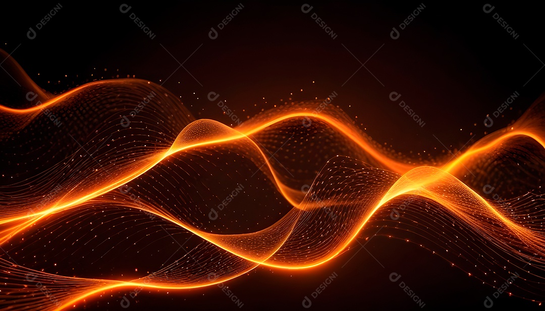 Ponto de ponto abstrato conecta-se com linha de gradiente e design de linha de onda intrincada estética rede social de internacionalização ou conceito de tecnologia de conexão de big data de negócios