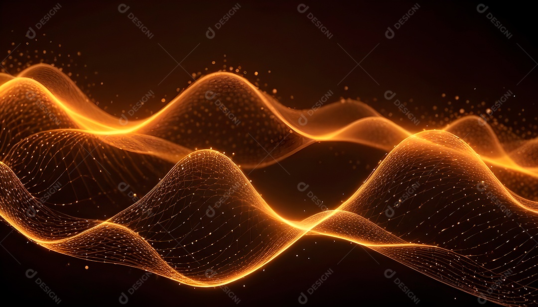 Ponto de ponto abstrato conecta-se com linha de gradiente e design de linha de onda intrincada estética rede social de internacionalização ou conceito de tecnologia de conexão de big data de negócios